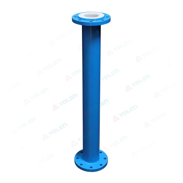 Fluorine-coated straight pipe