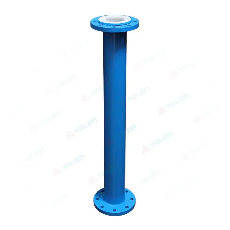 Fluorine-coated straight pipe
