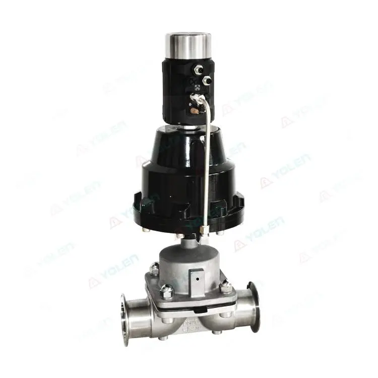 Pneumatic quick-install diaphragm valve