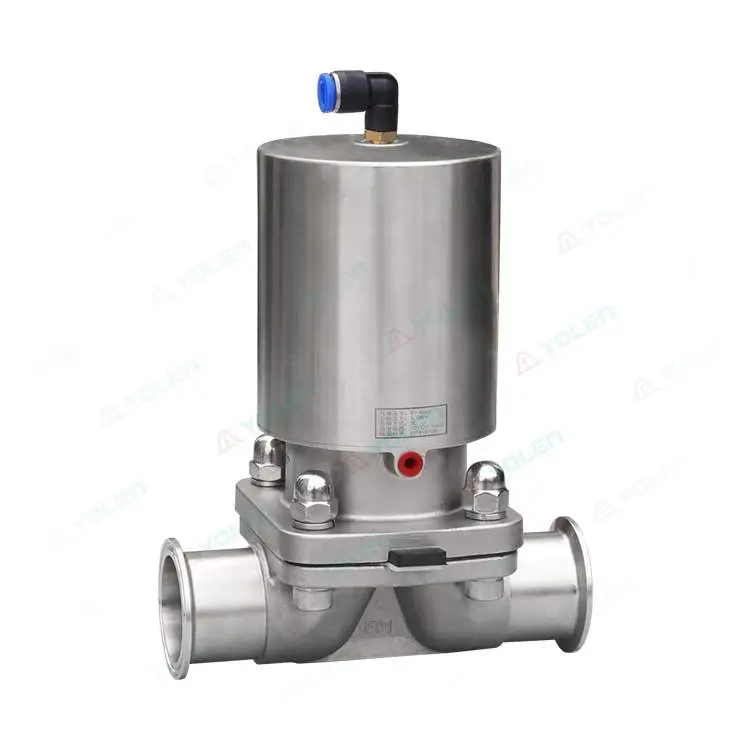 Pneumatic quick-install diaphragm valve